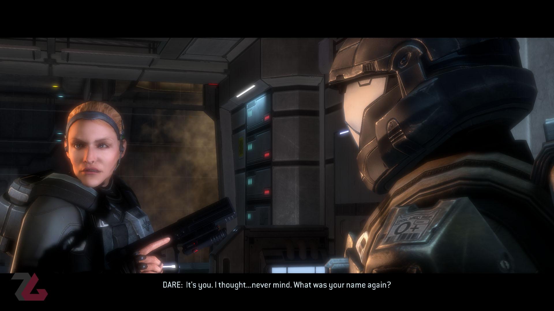 روبه‌رو شدن ورونیکا و روکی در بازی Halo 3: ODST