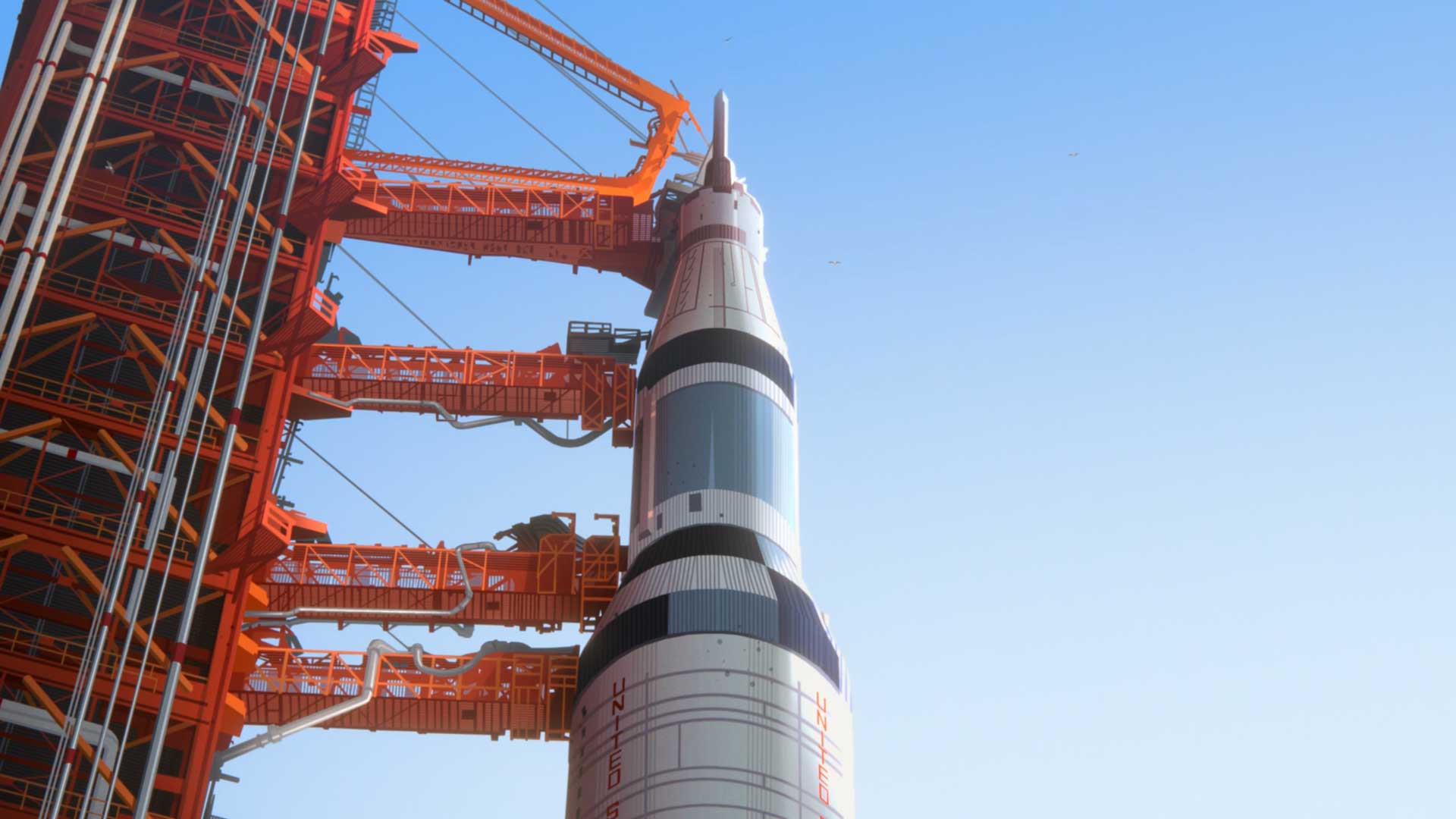 ناسا در حال آماده سازی راکت برای پرتاب به فضا در انیمیشن Apollo 10½: A Space Age Childhood ریچارد لینک لیتر در شبکه آنلاین نتفلیکس