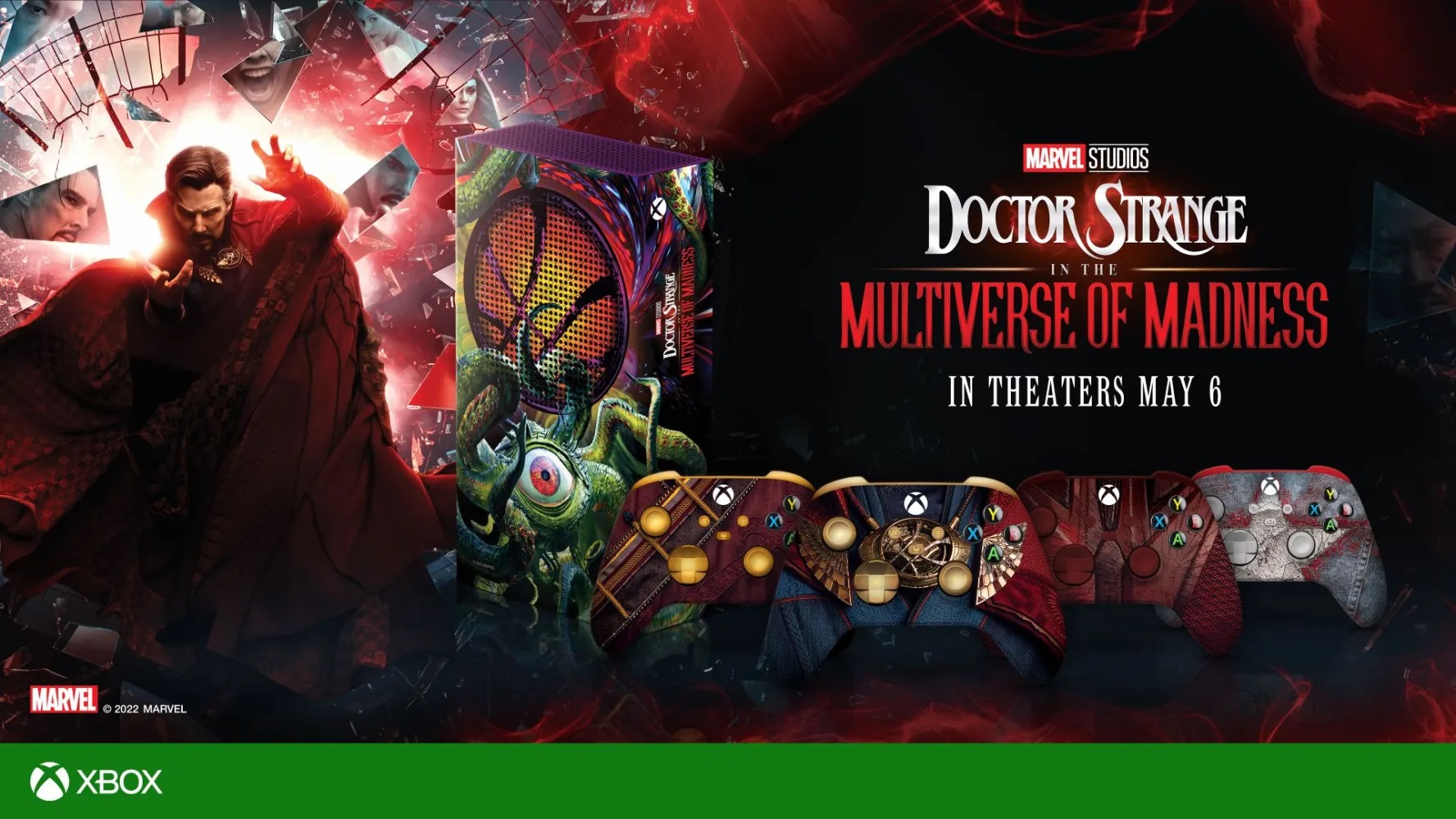 ایکس باکس سری اس و کنترلرهای آن با طرح Doctor Strange In The Multiverse Of Madness