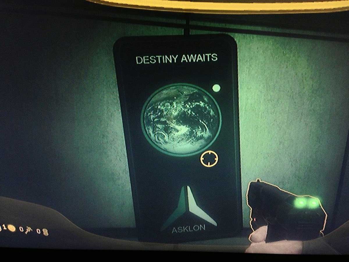 اشاره بانجی به Destiny در سال ۲۰۰۹ با یک ایستراگ در بازی Halo 3: ODST