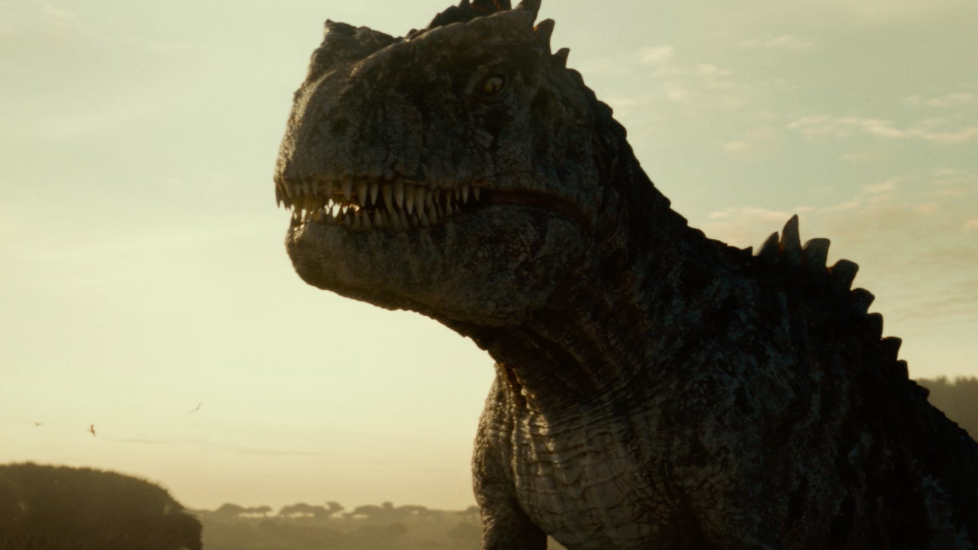 جیگانوتوسور در صحنه پیش درآمد فیلم Jurassic World: Dominion 