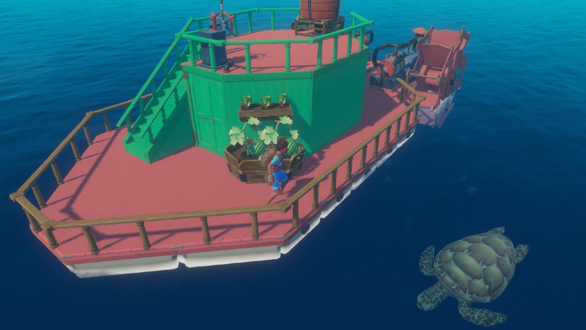 قایق سواری در بازی Raft