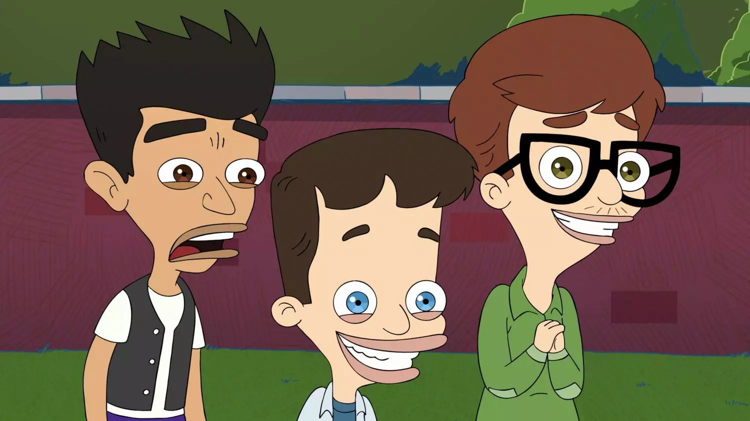 نیک، جی و اندرو در انیمیشن دهان گنده