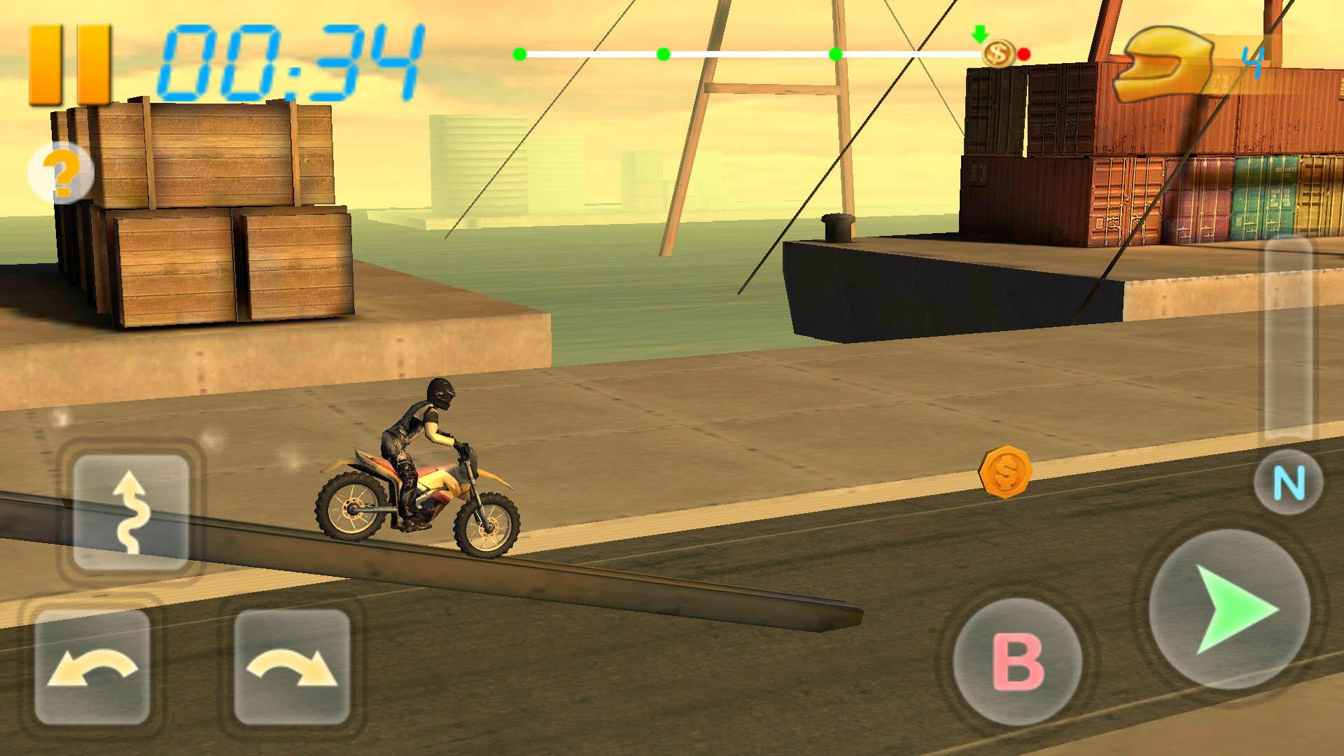 عبور از موانع با موتورسیکلت در بازی موبایل Bike Racing 3D