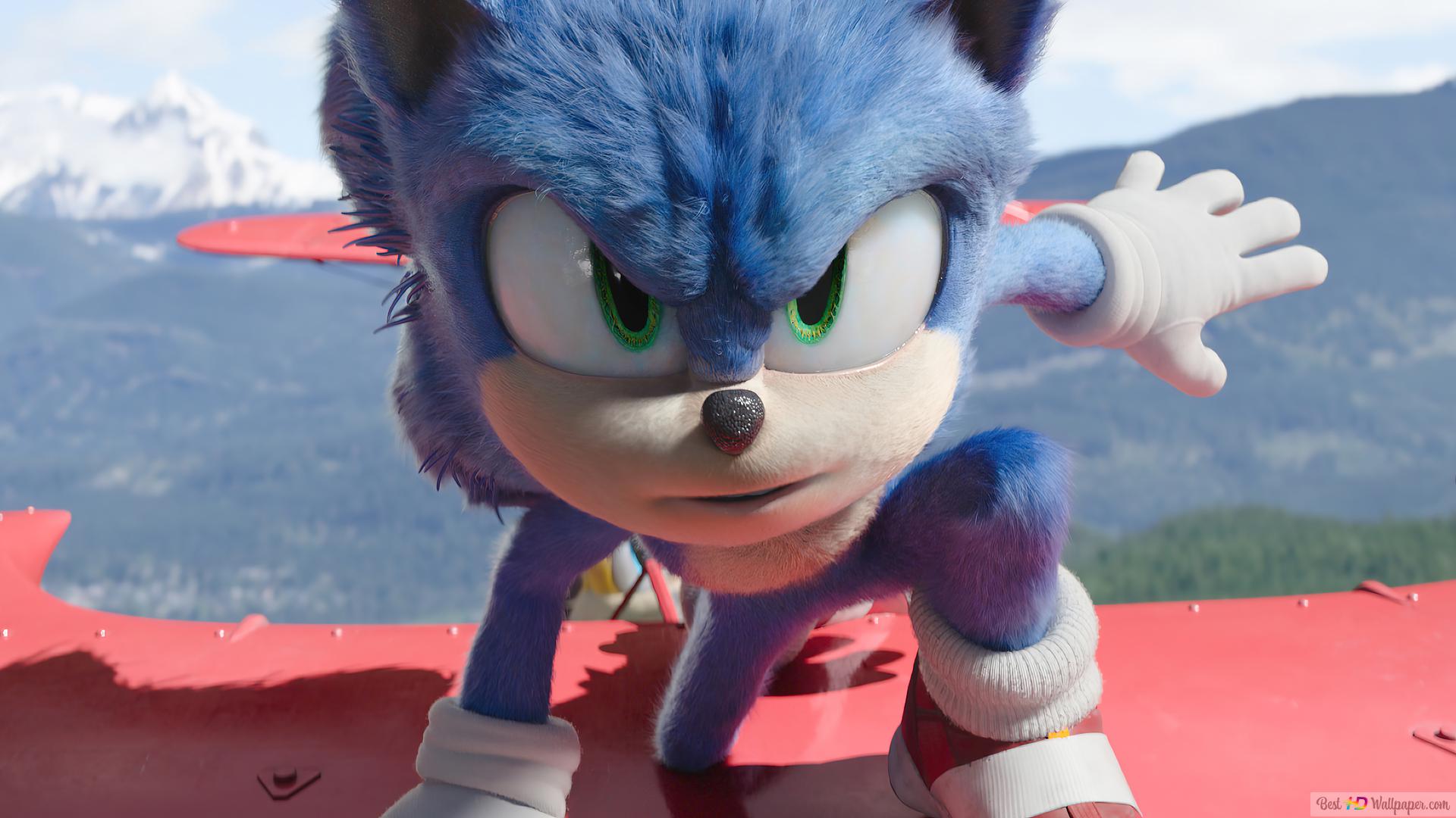 سونیک روی هواپیما در فیلم Sonic the Hedgehog 2