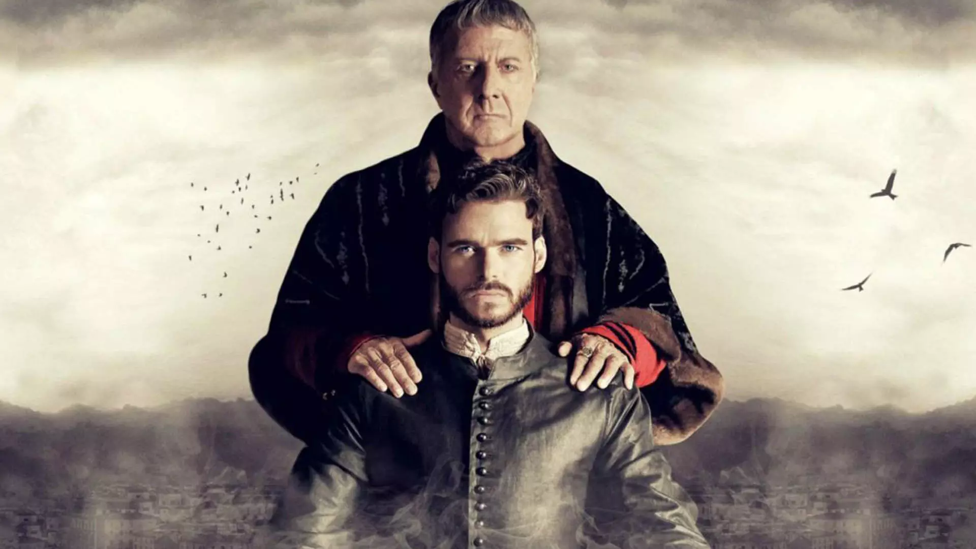 ریچارد مدن و داستین هافمن در پوستر سریال Medici