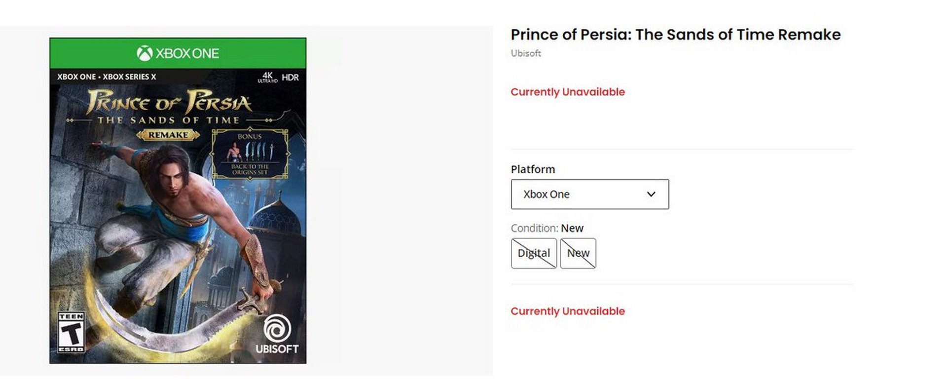 prince of perisa remake preorder  Image of prince of perisa remake preorder