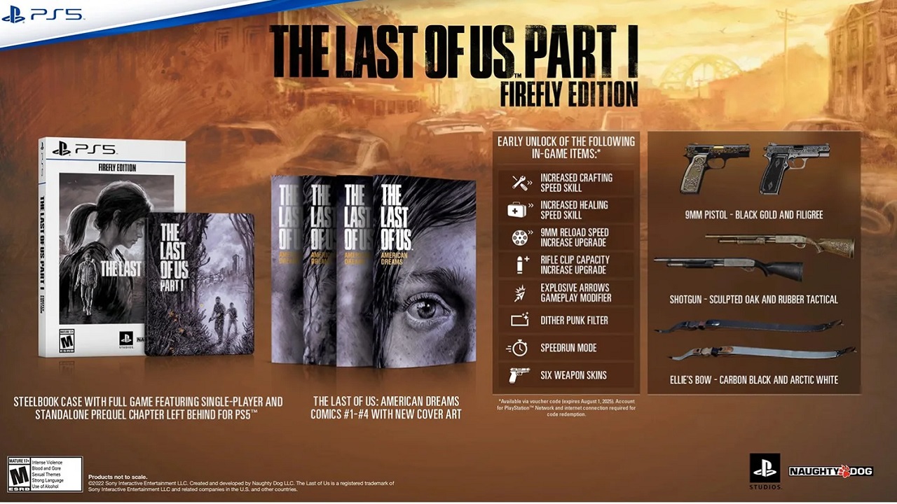 محتویات The Last of Us Part I Firefly Edition