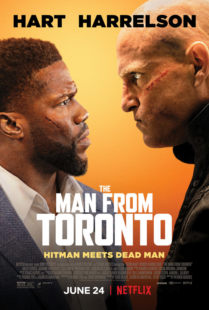 کوین هارت و وودی هارلسون در فیلم The Man From Toronto