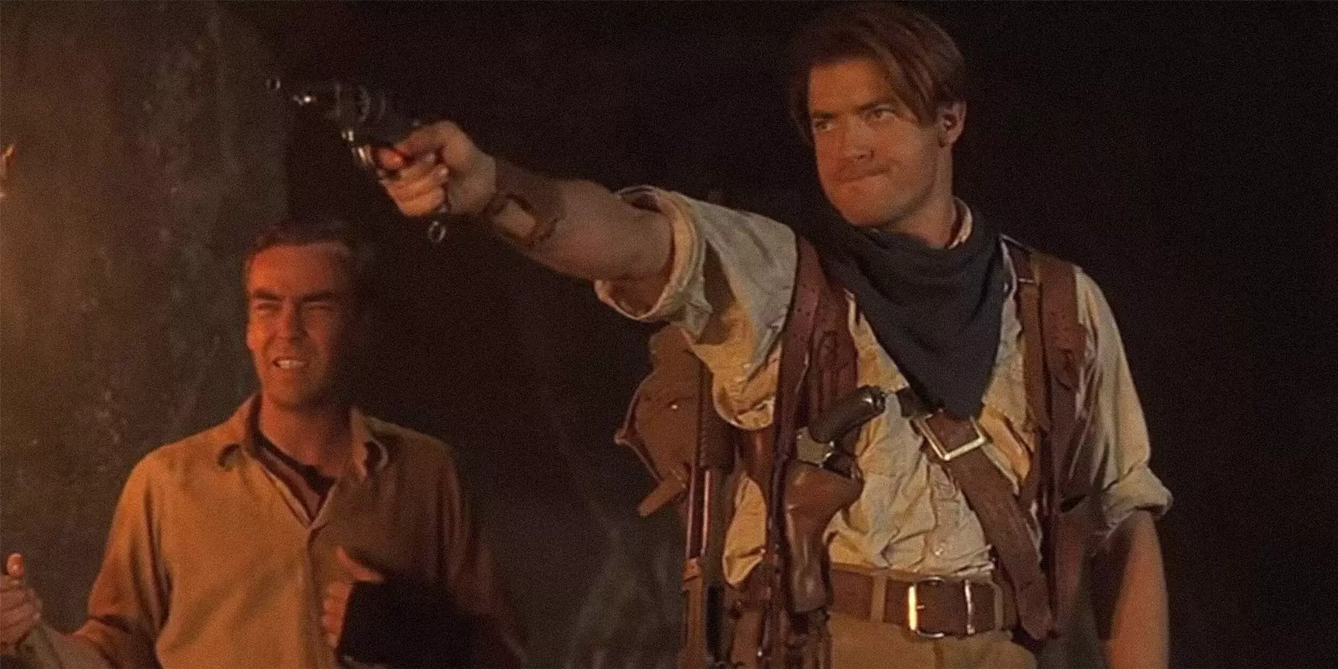 برندون فریزر در نقش ریچارد اوکانل در فیلم مومیایی در کنار جان هانا