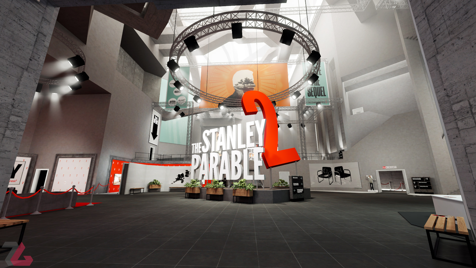 سالن نمایشگاه استنلی پارابل ۲ در بازی The Stanley Parable Ultra Deluxe