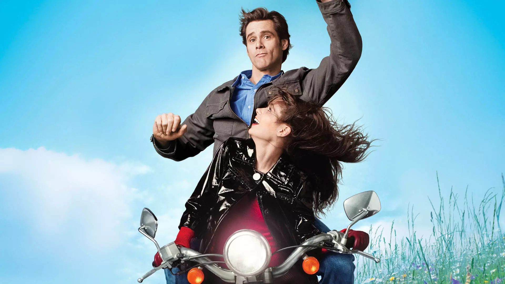 جیم کری روی یک موتورسیکلت در فیلم Yes Man