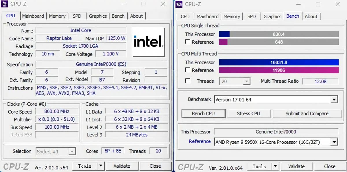 نتایج عملکرد پردازنده i5-13600K