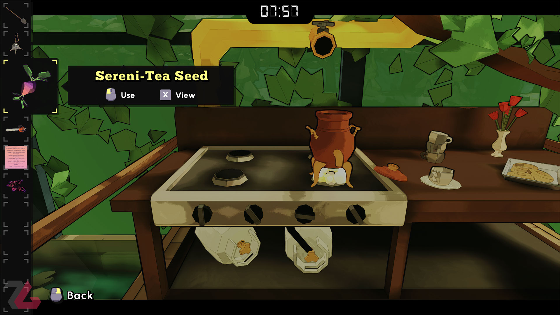 حل پازل چای در بازی Escape Academy