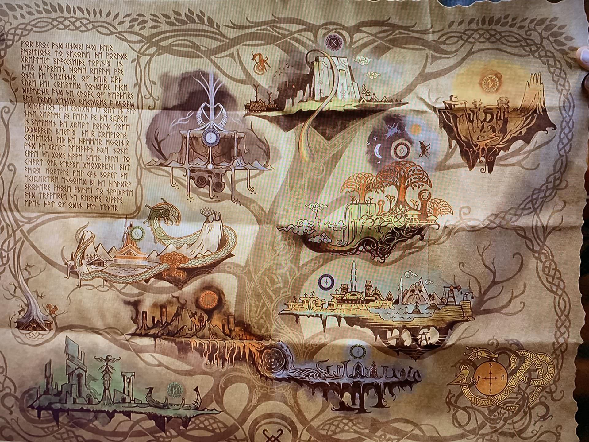 نمایش تمام ۹ قلمرو بازی God of War Ragnarok در نقشه نسخه Jotnar