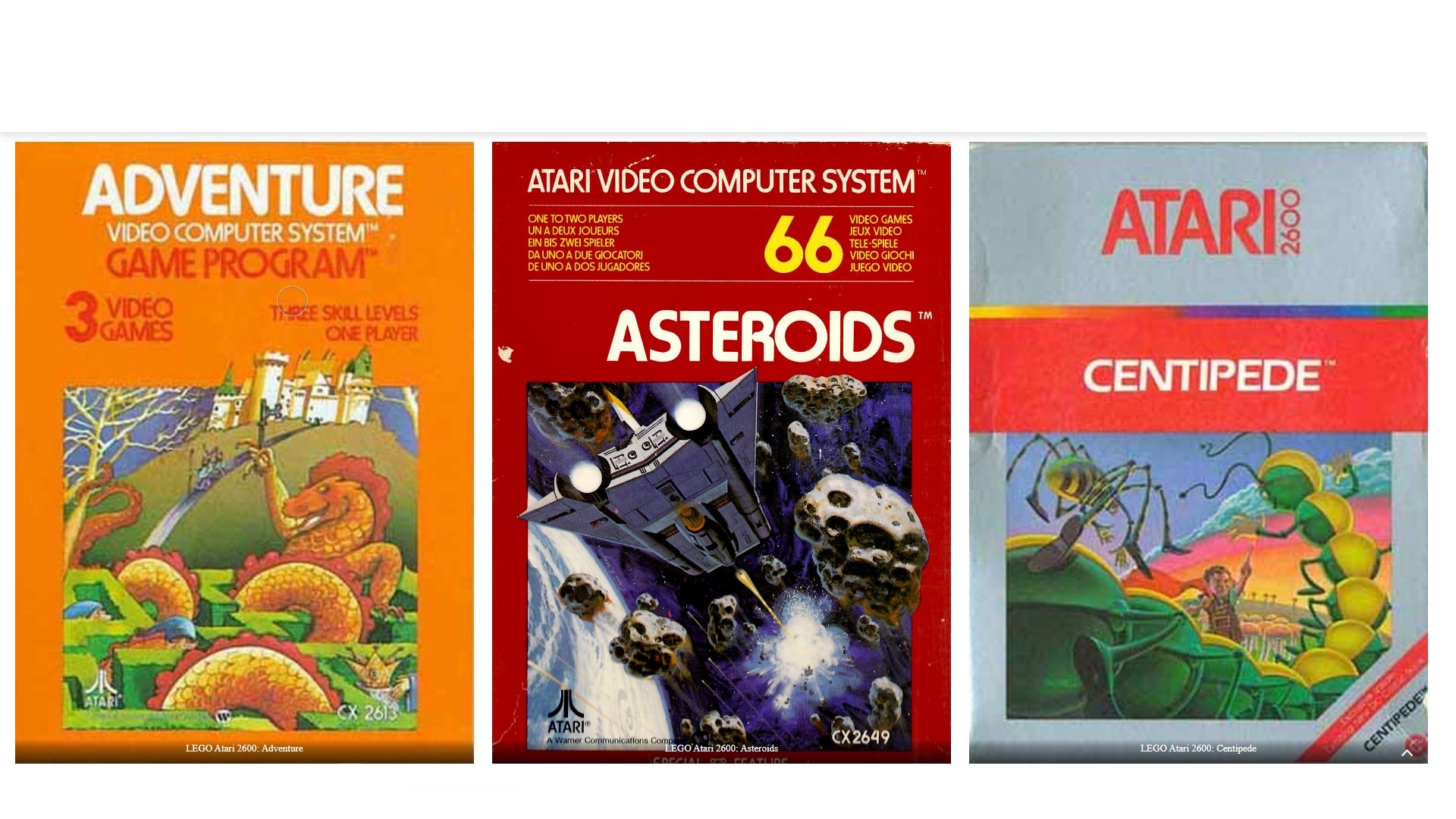 تصویر ۳ بازی Asteroids, Adventure و Centipede