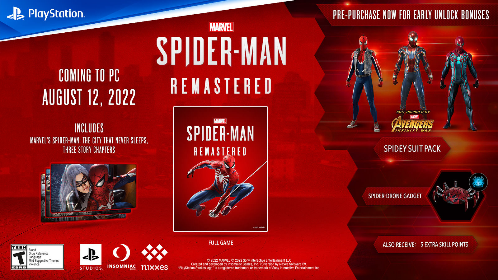 Marvel's Spider-Man PC ön sipariş ödülleri