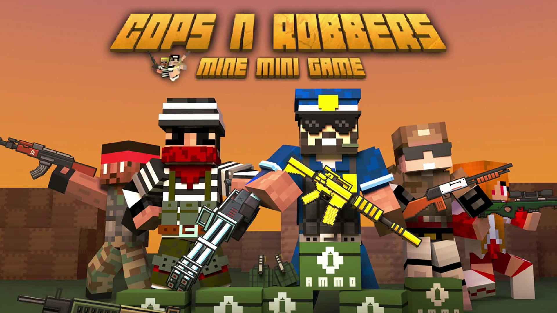 بازی اندروید Cops N Robbers: Pixel Craft Gun