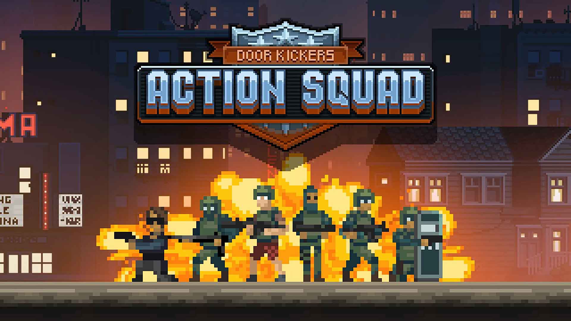 پلیس های نیروی ویژه پیکسلی در Door Kickers: Action Squad