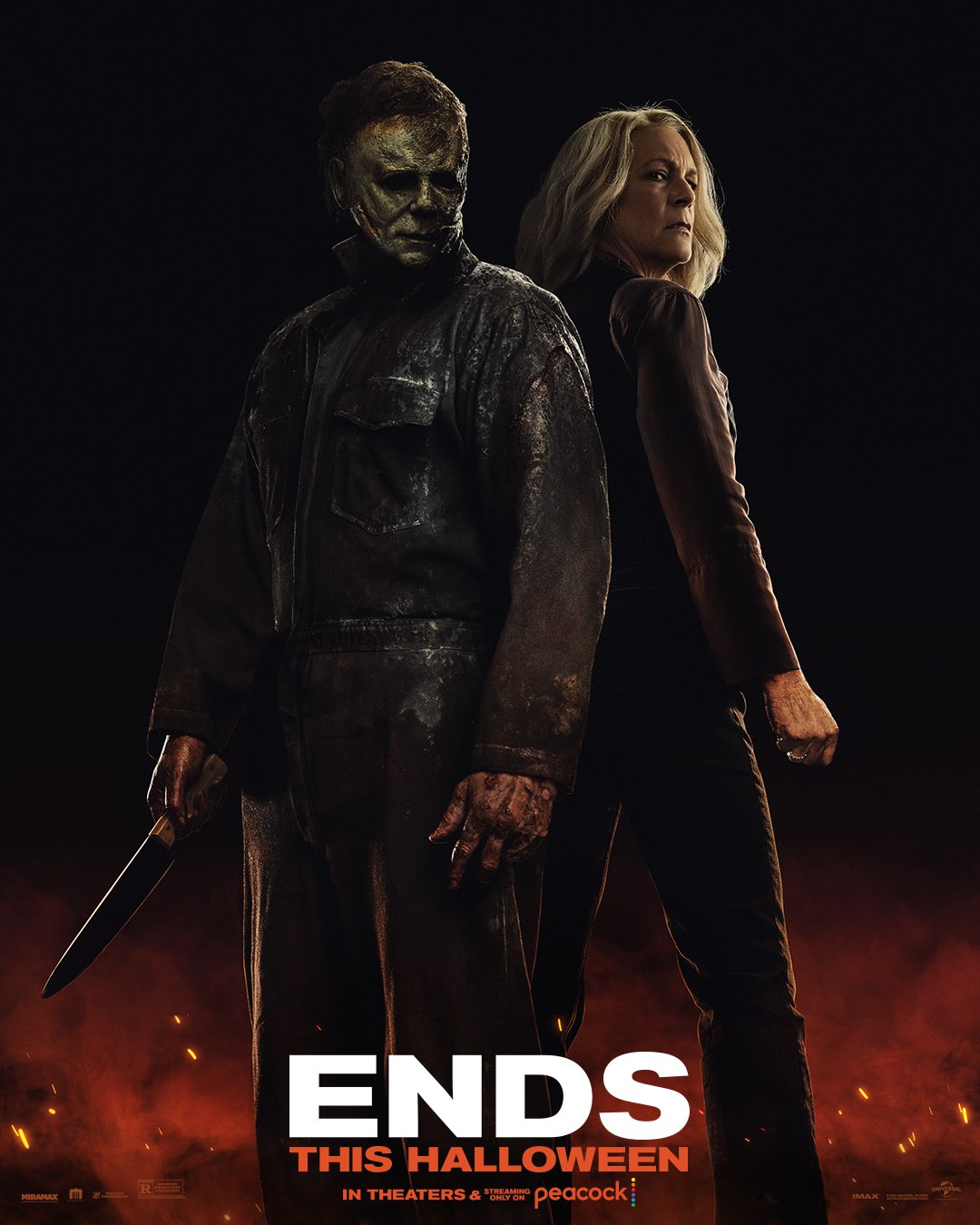 لوری استرود و مایکل مایرز در پوستر جدید فیلم Halloween Ends
