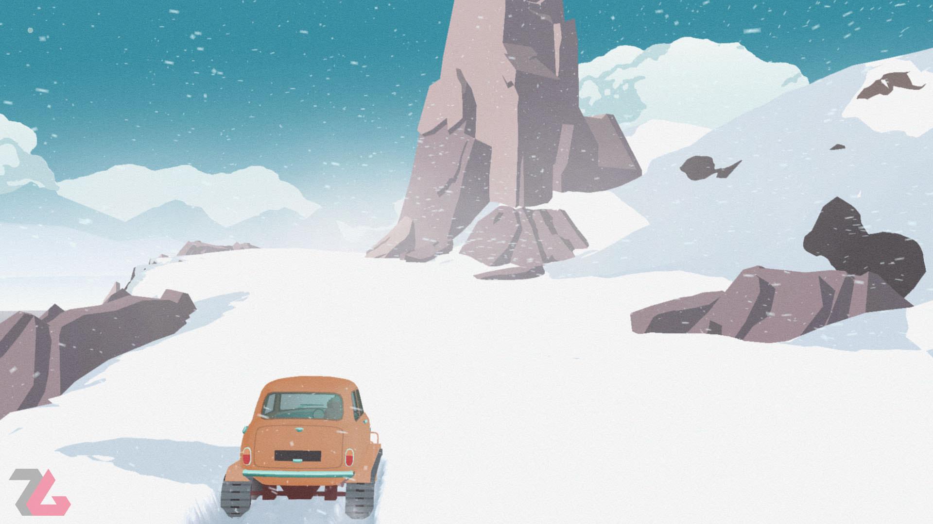 رانندگی در محیط برفی در بازی South of the Circle
