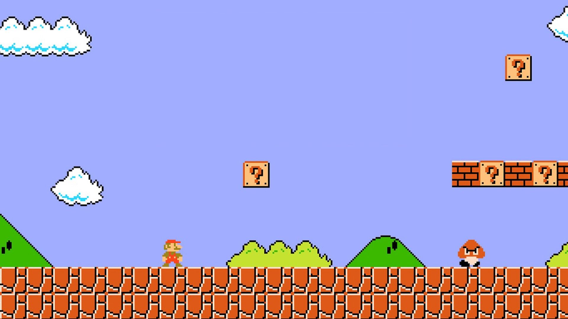 مرحله اول بازی Super Mario Bros