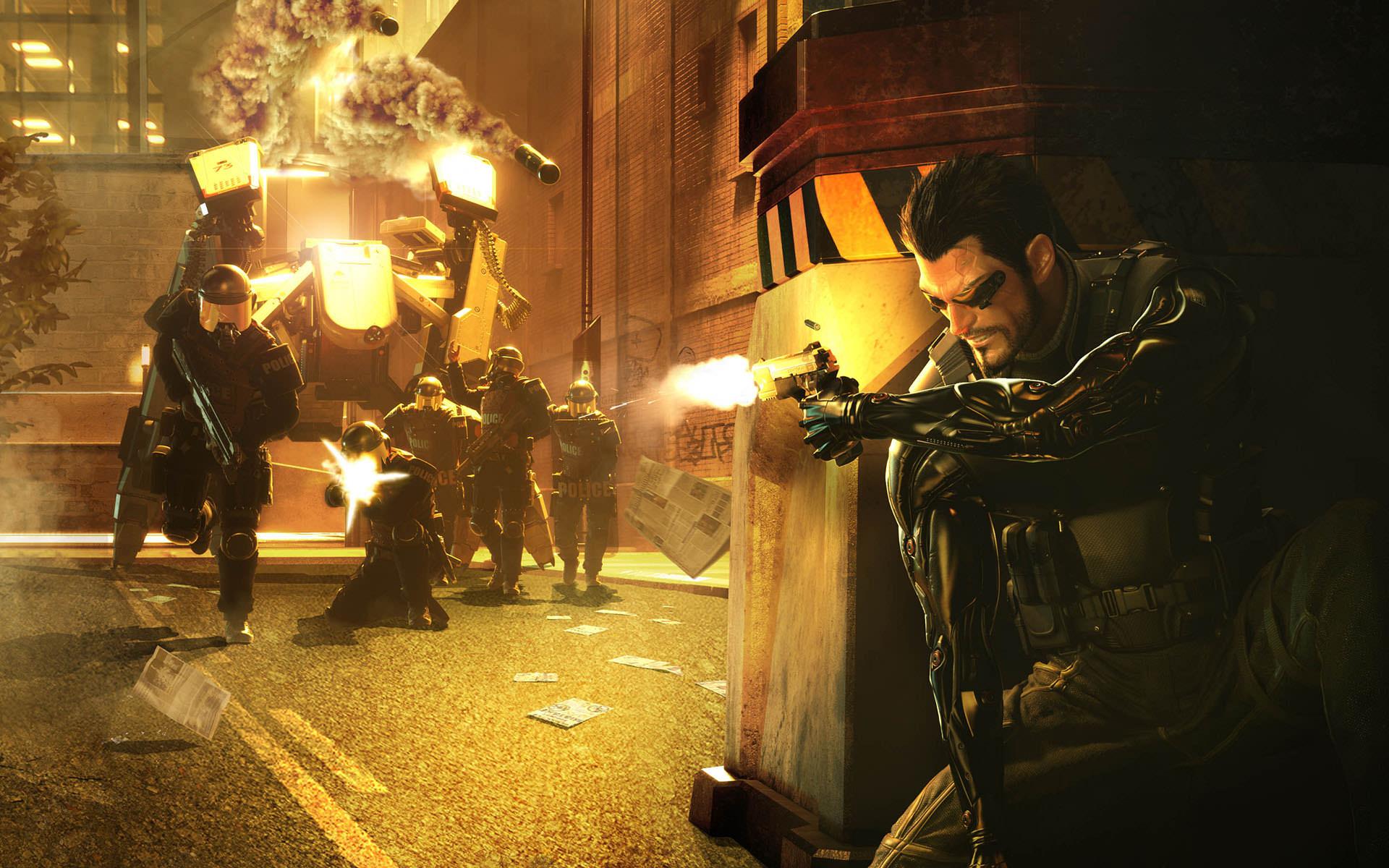 شلیک از کاور در بازی Deus Ex: Human Revolution