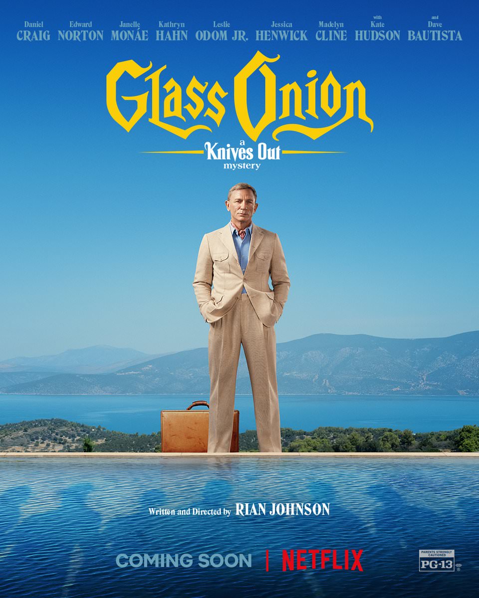 دنیل کریگ در اولین پوستر Glass Onion: A Knives Out Mystery