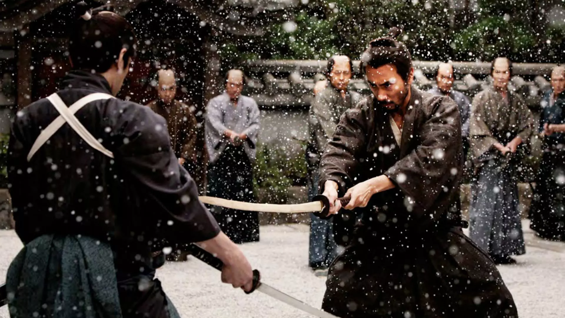 سامورایی در حال مبارزه در فیلم هاراگیری مرگ یک سامورایی