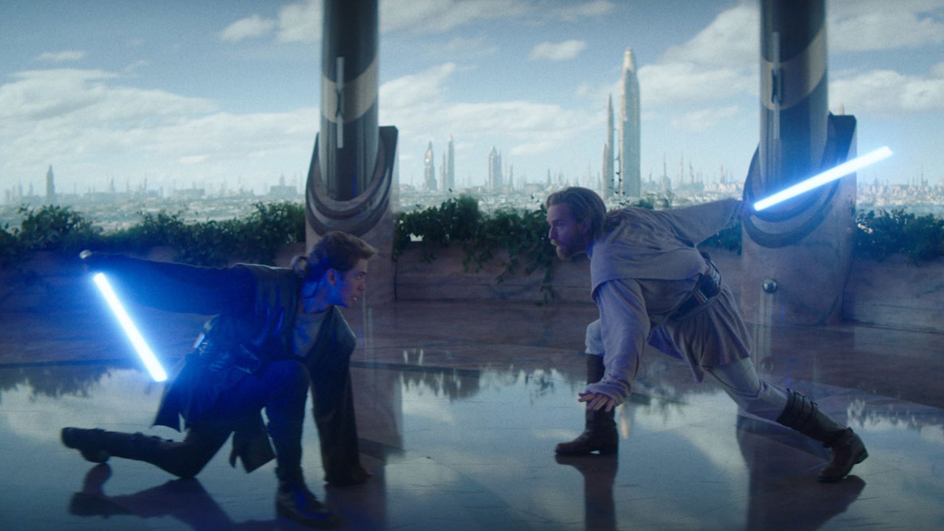 صحنه فلش بک آموزش آناکین توسط اوبی وان در سریال Obi-Wan Kenobi