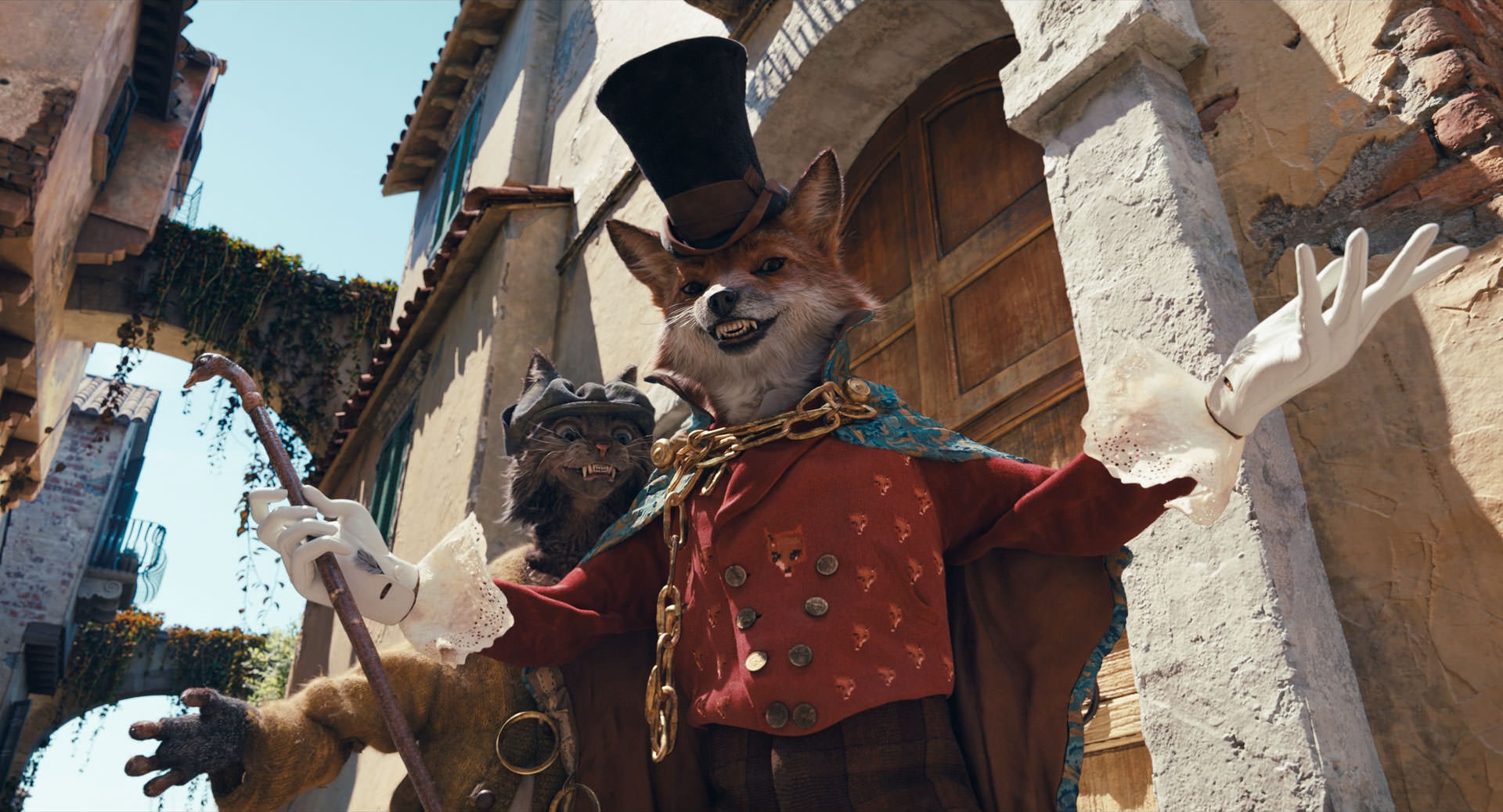روباه مکار و گربه نره در فیلم پینوکیو به کارگردانی رابرت زمکیس