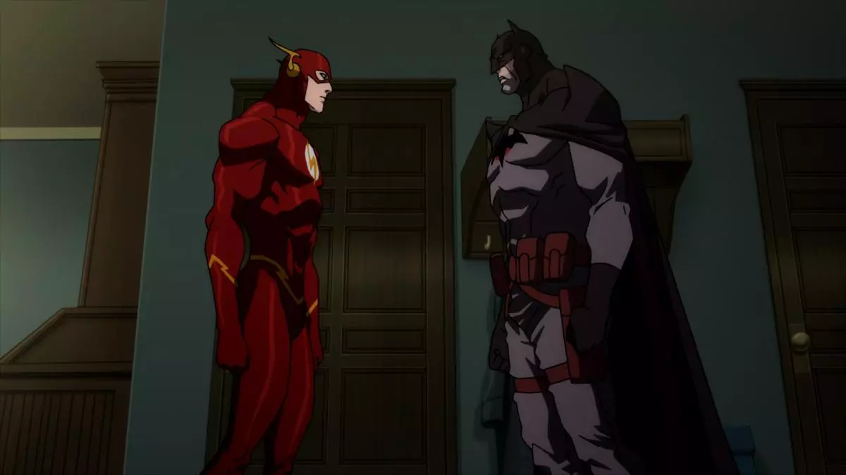 بتمن توماس وین و فلش در انیمیشن Justice League: The Flashpoint Paradox