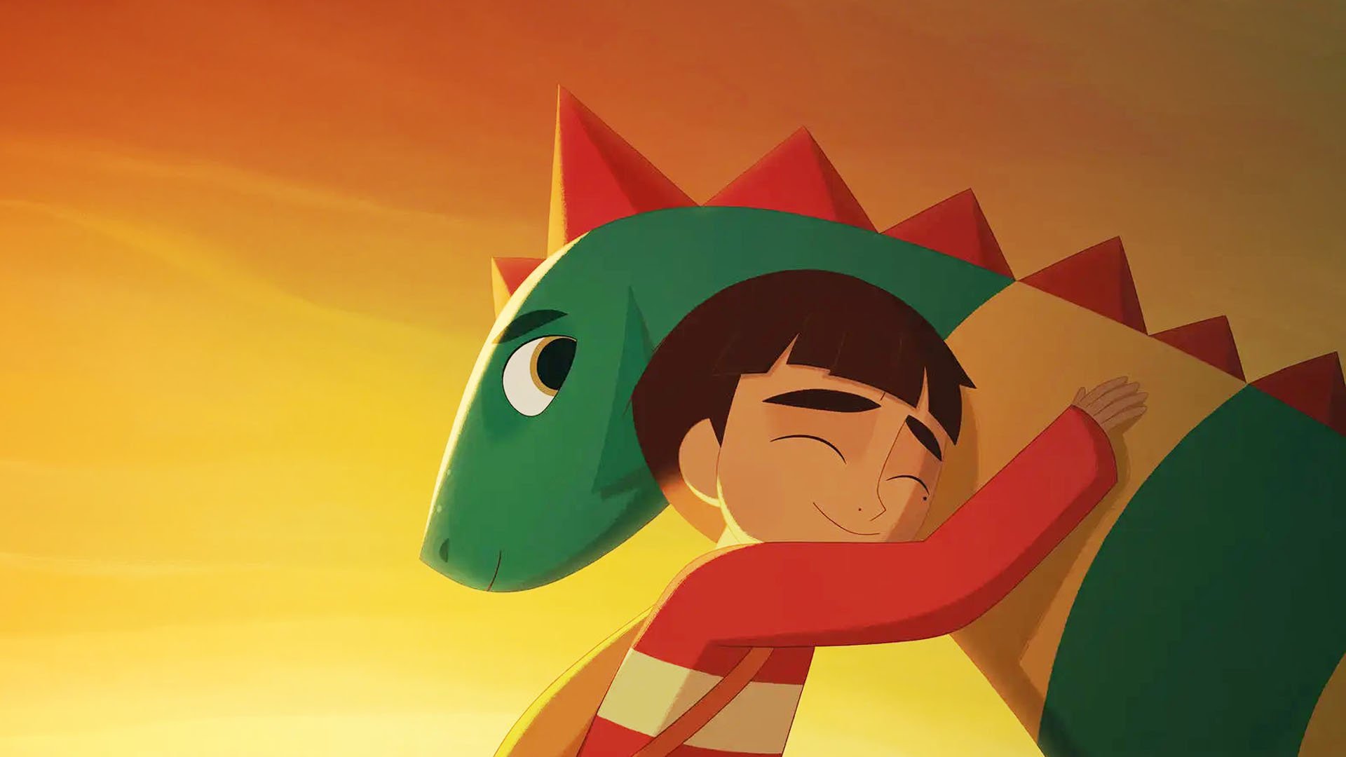 المر و بوریس در آغوش یکدیگر در انیمیشن My Father's Dragon