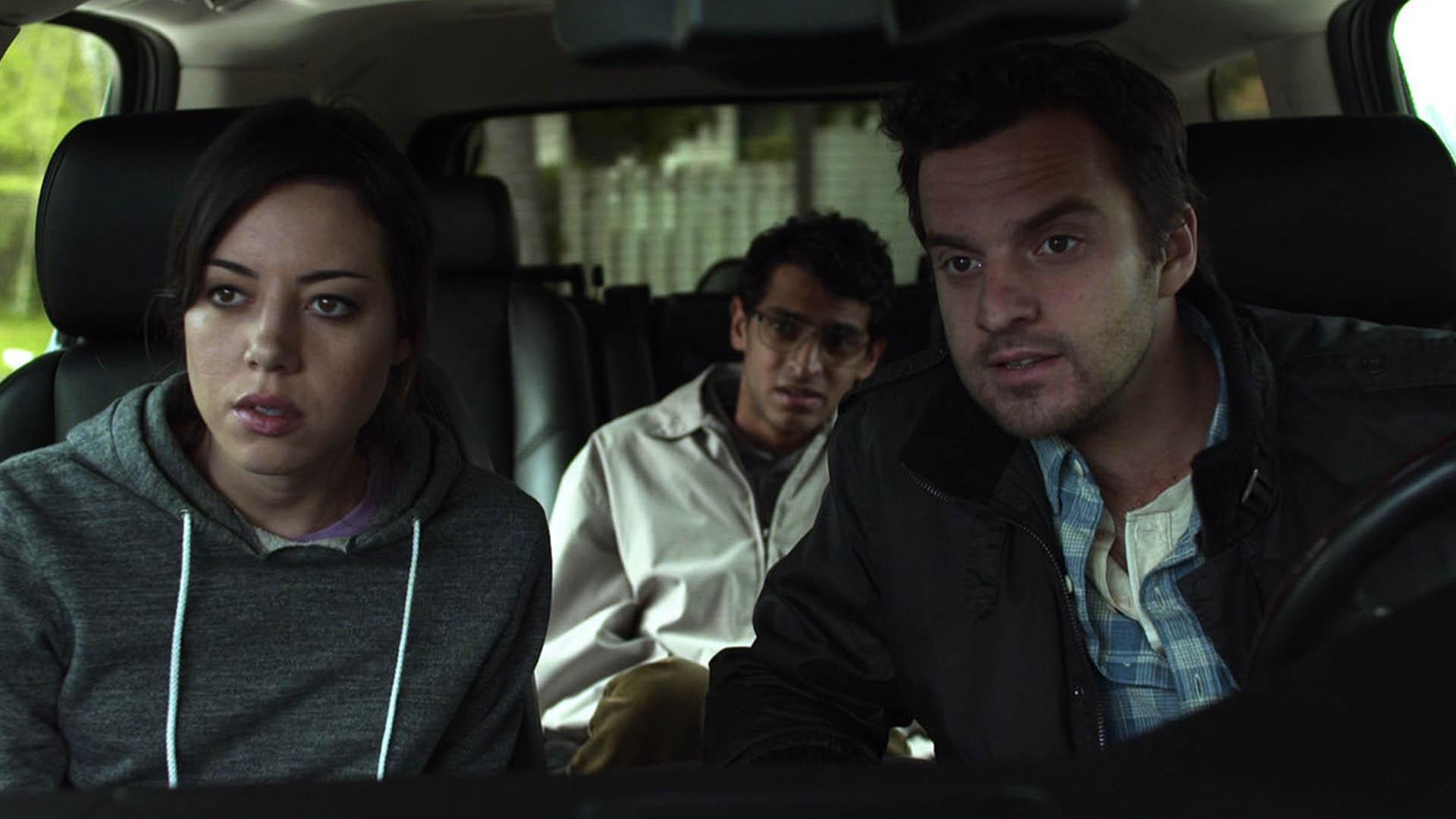 جیک جانسون و آبری پلازا در یک خودرو در فیلم Safety Not Guaranteed