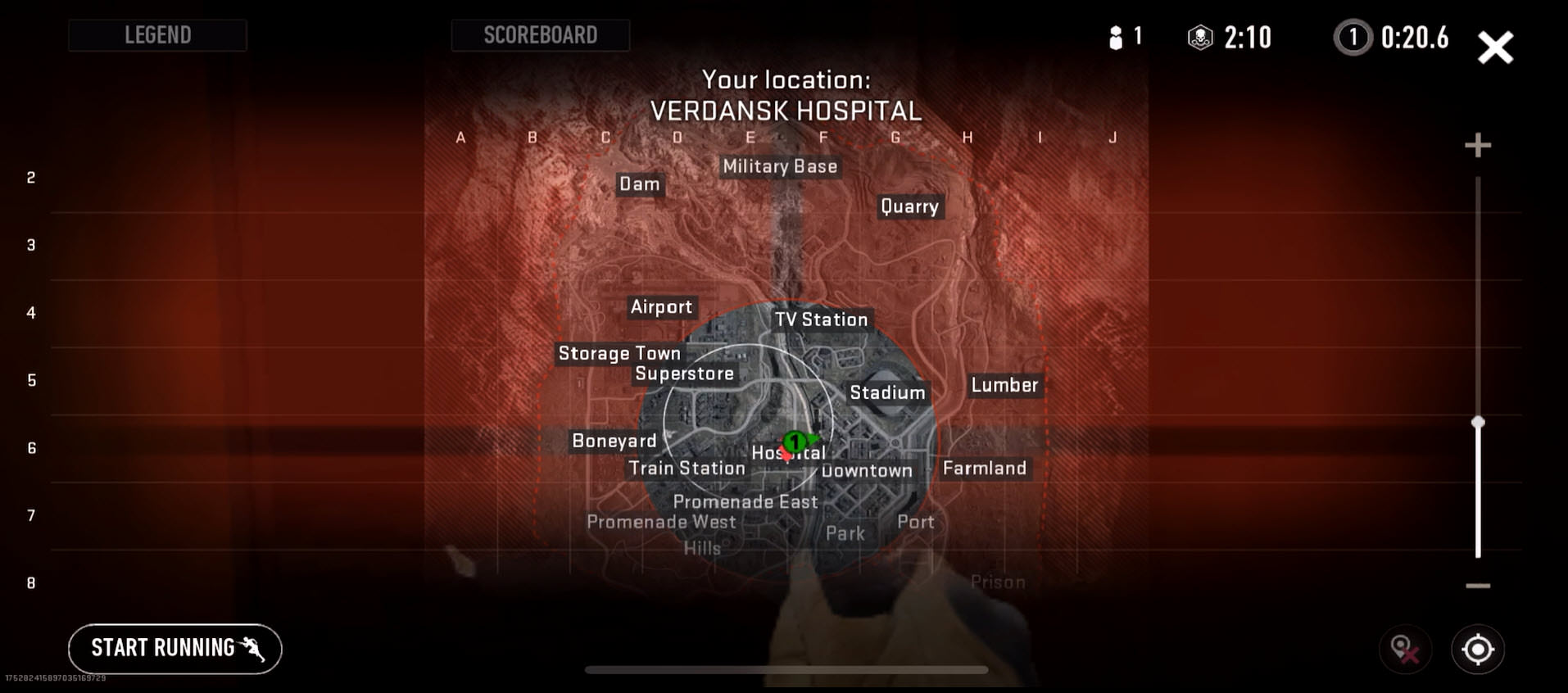 نقشه Verdansk از بازی موبایل Warzon