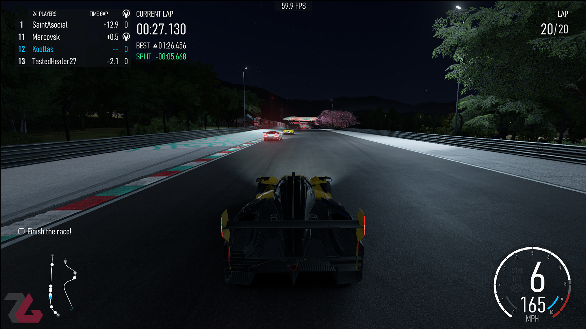 مسابقه در شب در بازی Forza Motorsport
