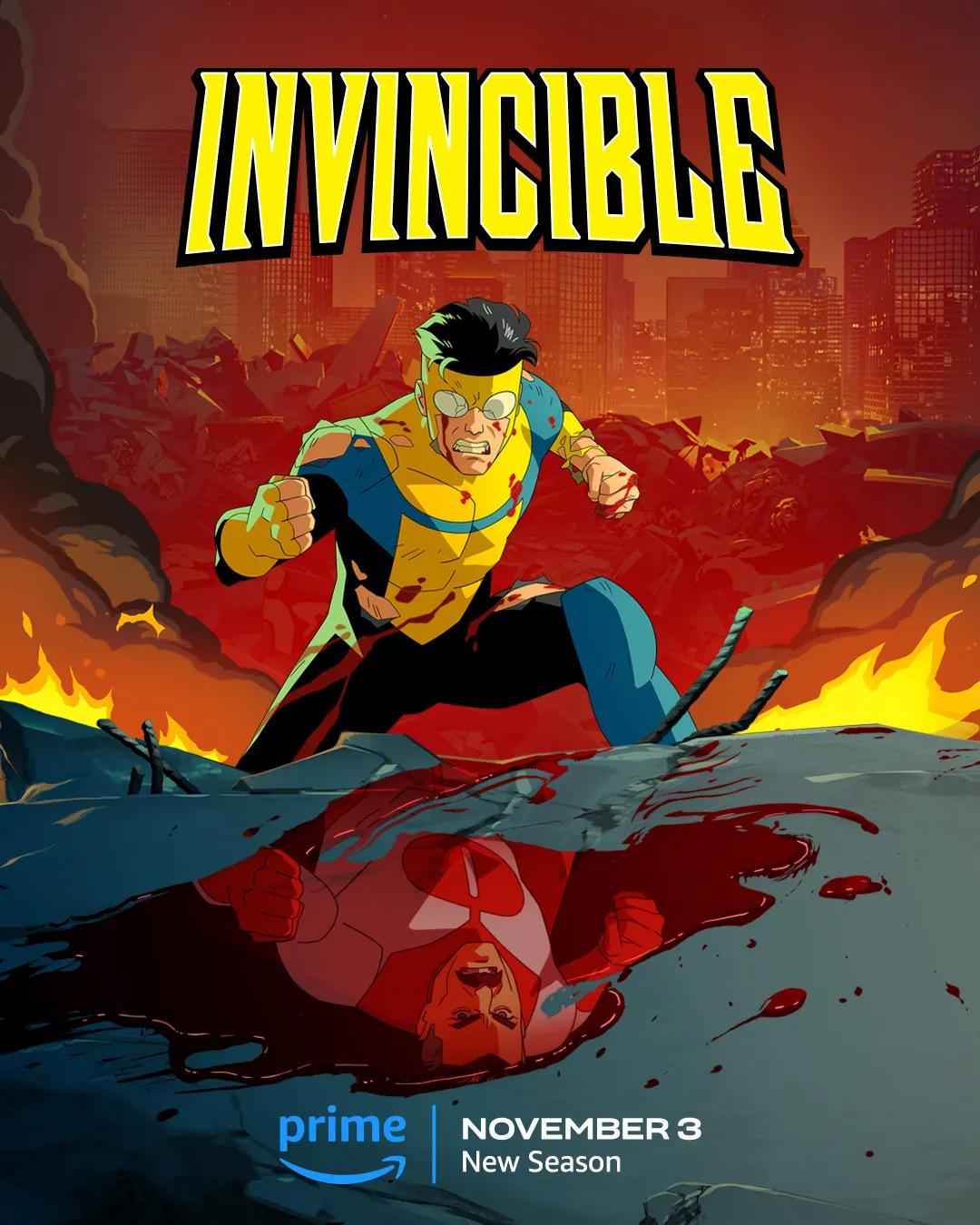 پوستر فصل دوم انیمیشن سریالی Invincible 