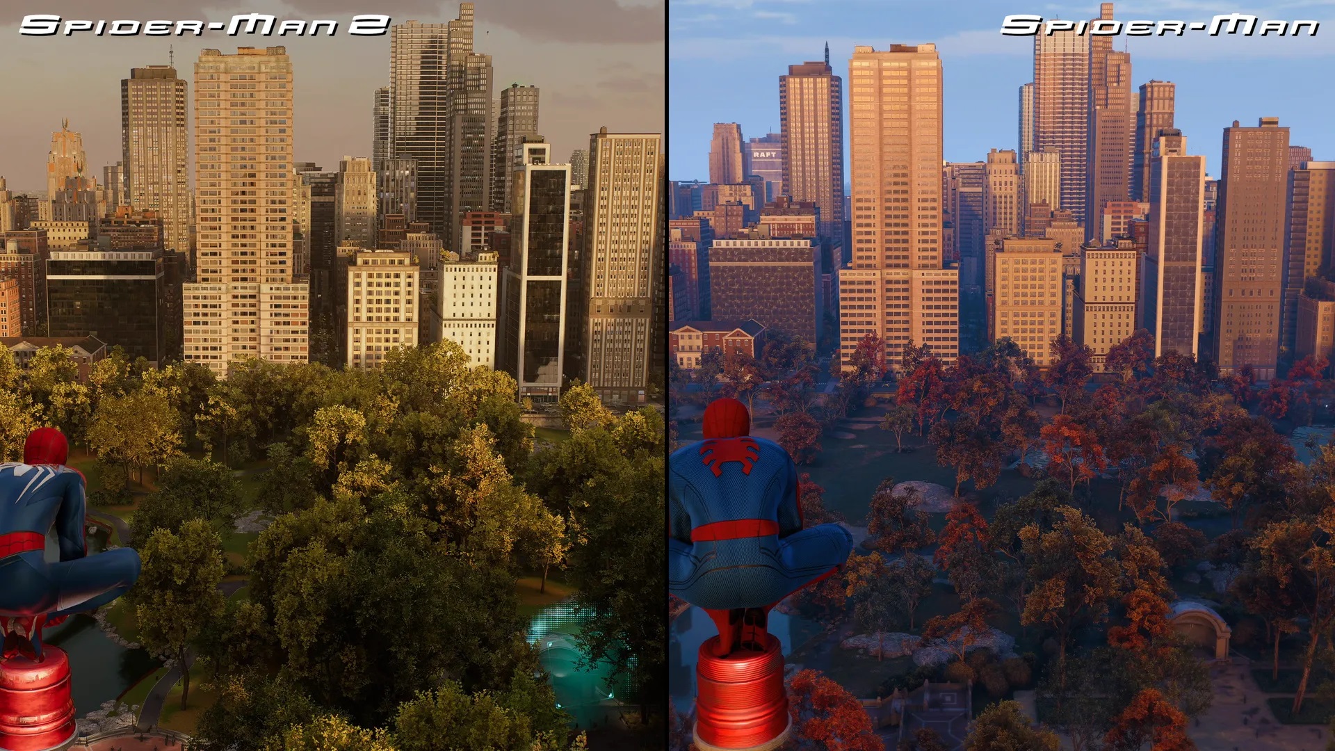مقایسه جلوه های گرافیکی Marvel's Spider-Man 2 با نسخه اول