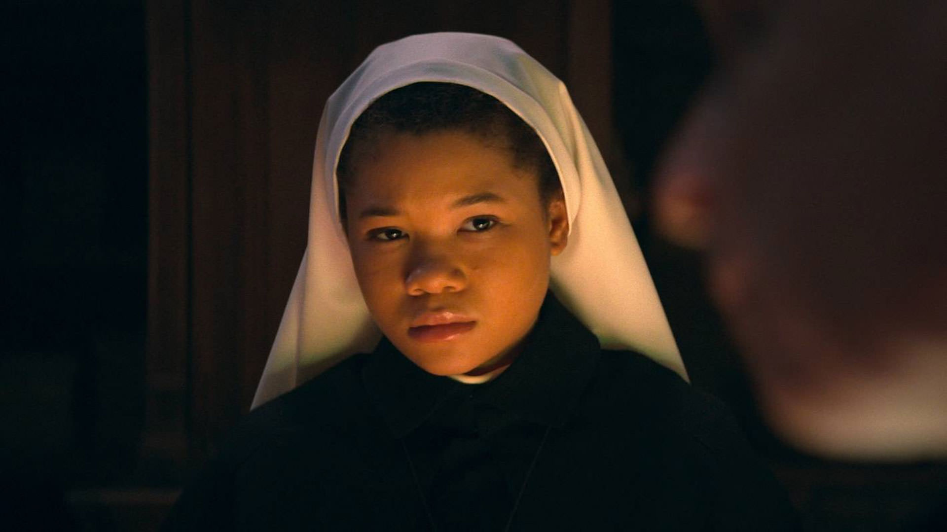 استورم رید در نقش یک راهبه در فیلم راهبه ۲ به کارگردانی مایکل چاوز