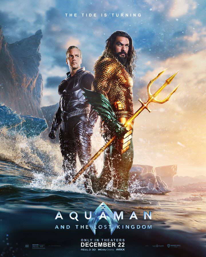 پوستر فیلم Aquaman and the Lost Kingdom با حضور آکوامن و اوشن مستر