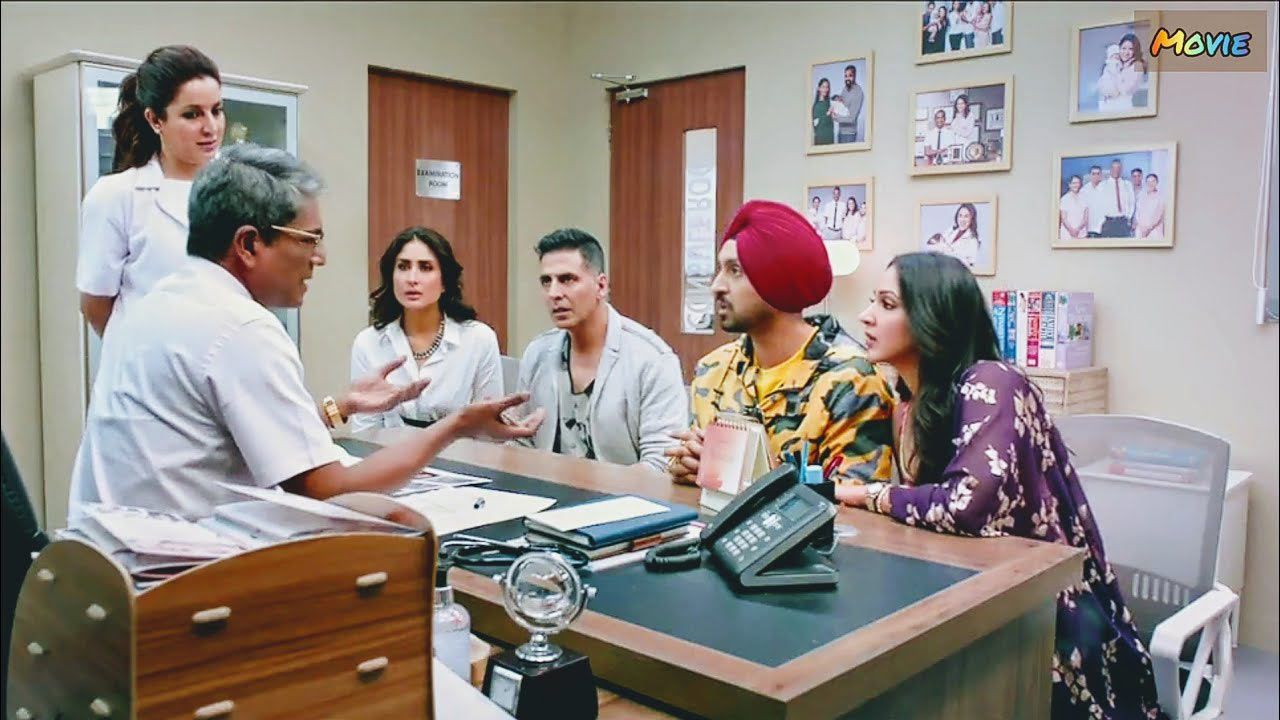 آکشی کومار و کارینا کاپور در فیلم خبر خوب در اتاق پزشک