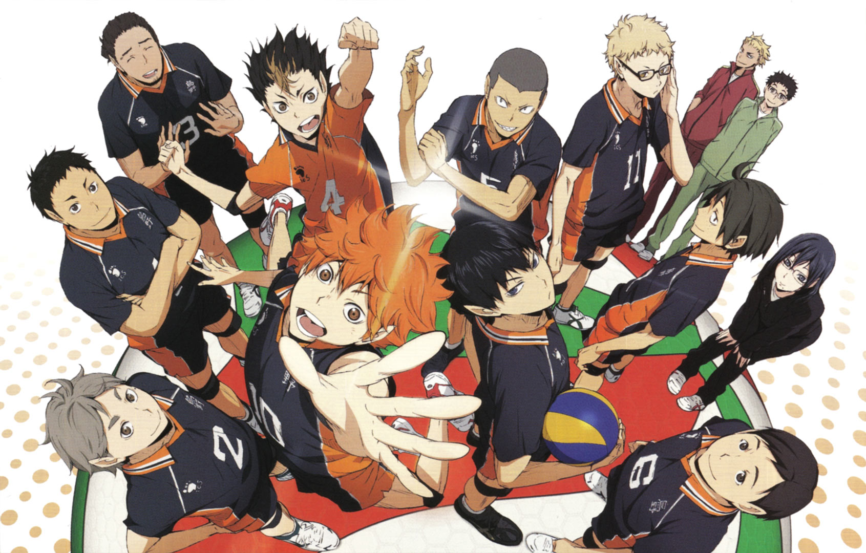 Équipe de jeunes joueurs dans l'anime Haikyuu