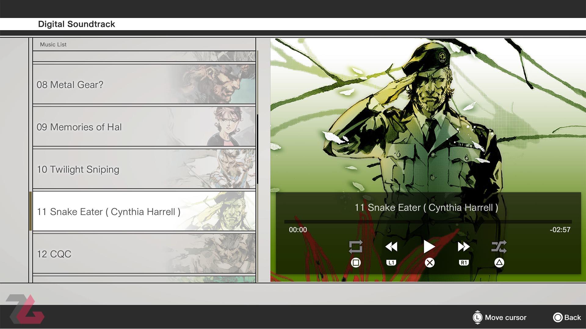 موسیقی‌های مجموعه بازی متال گیر سالید در بازی Metal Gear Solid: Master Collection