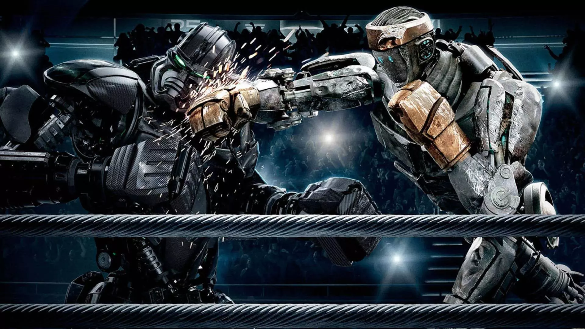 مبارزه روباتهای بوکسور در فیلم فولاد ناب