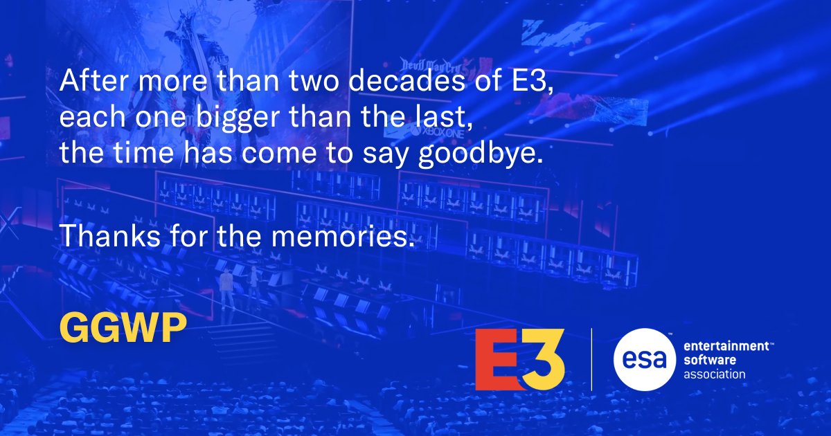 پیام لغو رویداد E3