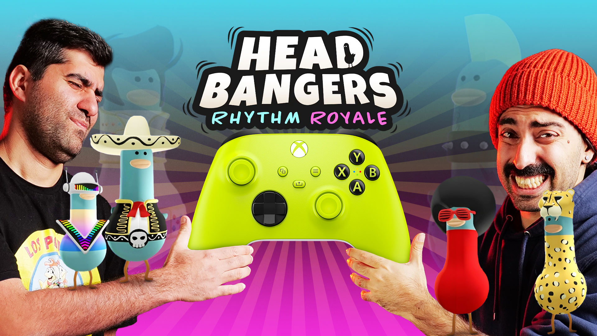 نیم نگاه بازی Headbangers: Rhythm Royale | چالش دونفره با یک کنترلر
