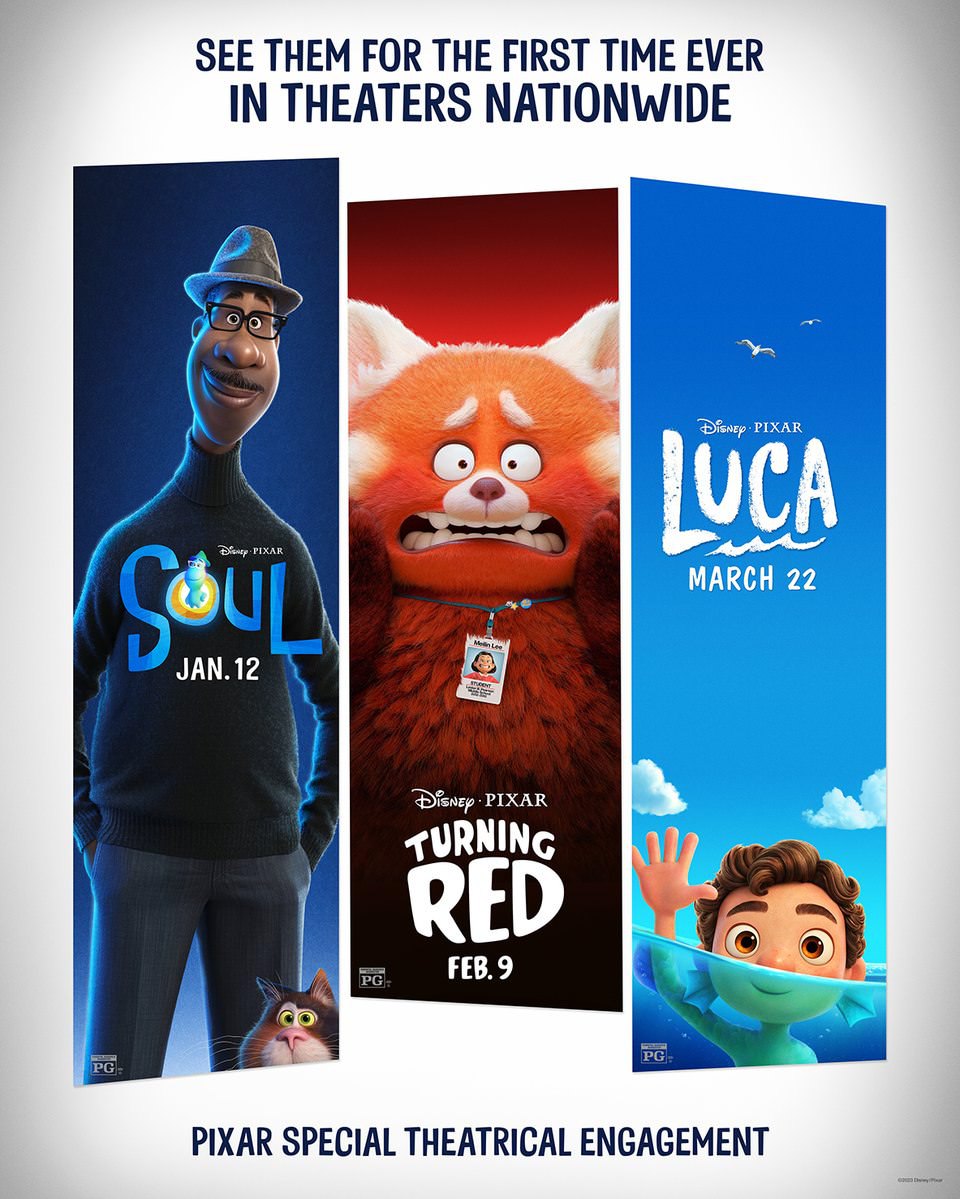 پوستر انیمیشن Soul، انیمیشن Luca و انیمیشن Turning Red