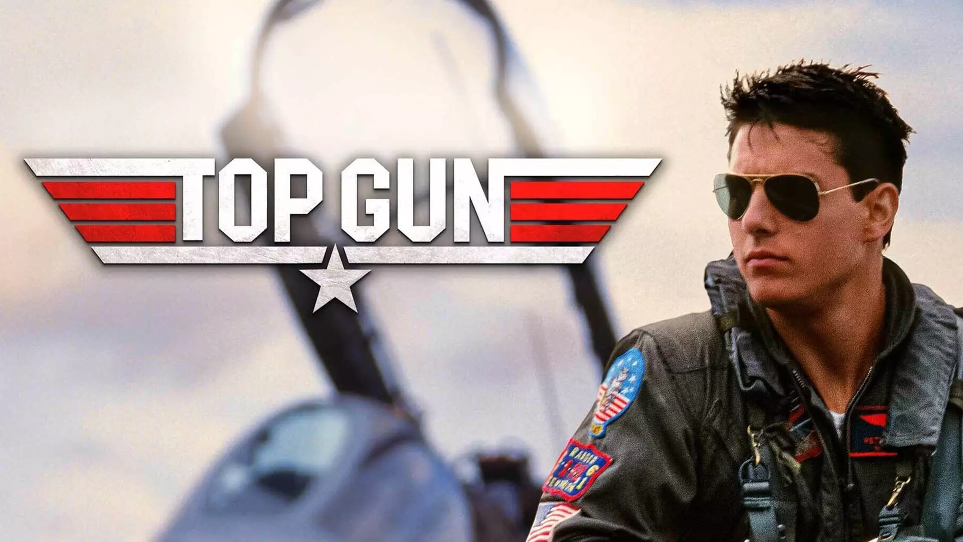 تام کروز در پوستر سینمایی فیلم Top Gun محصول ۱۹۸۶