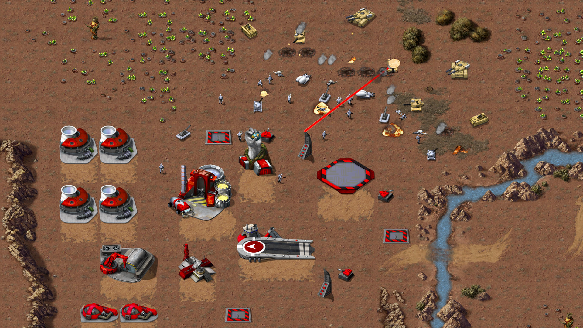 گیم پلی بازی Command & Conquer Remastered Collection در مرحله صحرایی