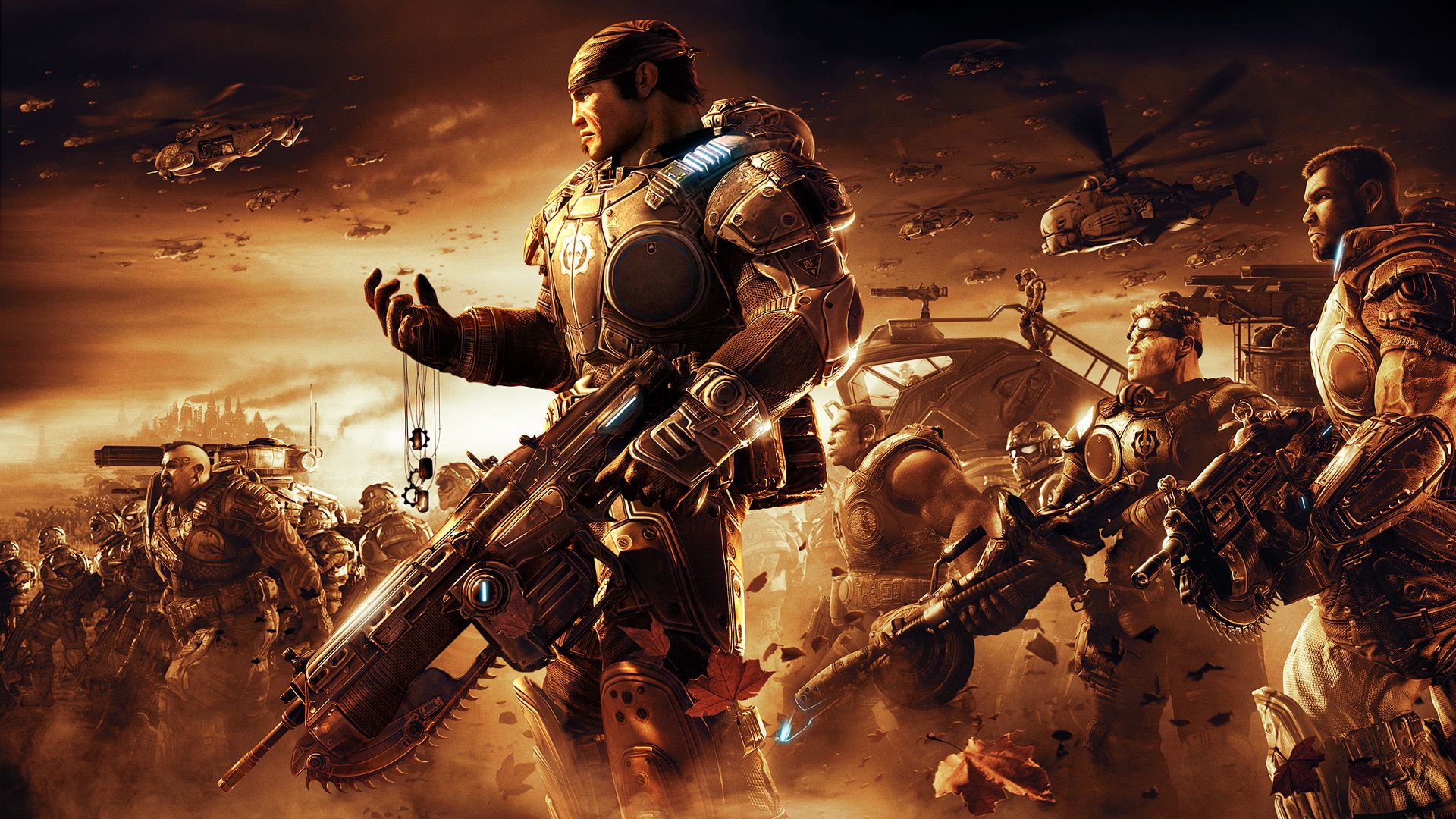 مارکوس فنیکس مشغول نبرد در بازی Gears of War 2